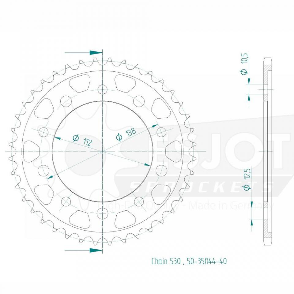 Couronne de transmission pour Honda Cb Rs