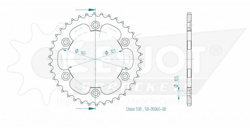 Couronne de transmission pour ROYAL ENFIELD Bullet
