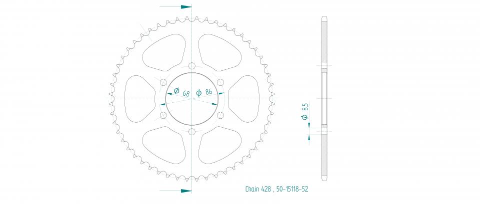 Couronne de transmission pour  
