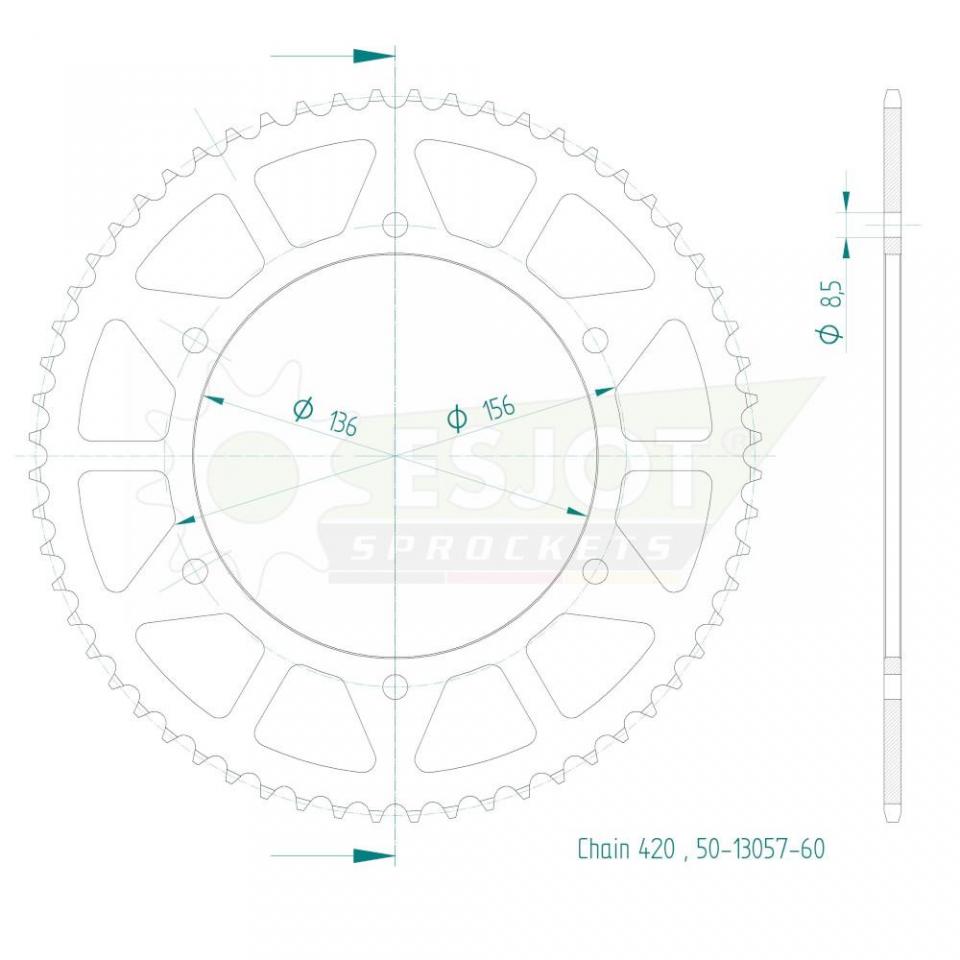 Couronne de transmission pour  