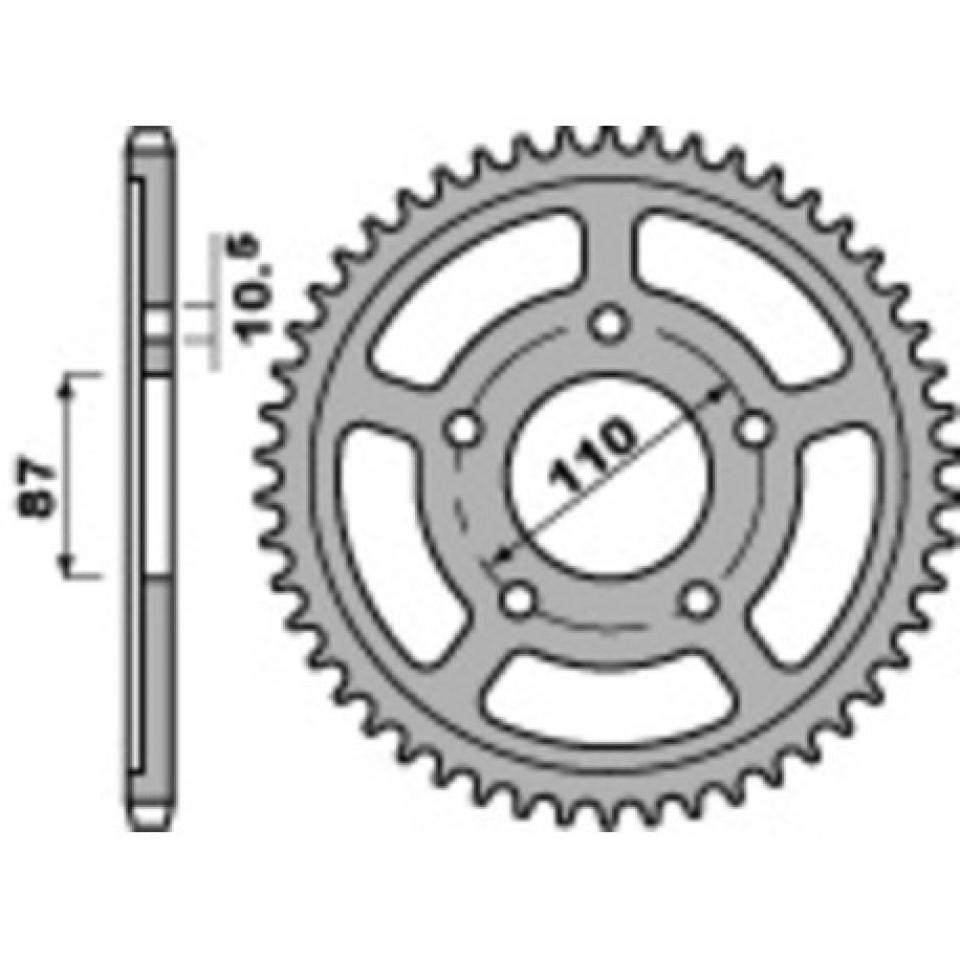 Couronne de transmission PBR pour moto Suzuki Gsx-R 750 R 824 47 C45 47dts Neuf