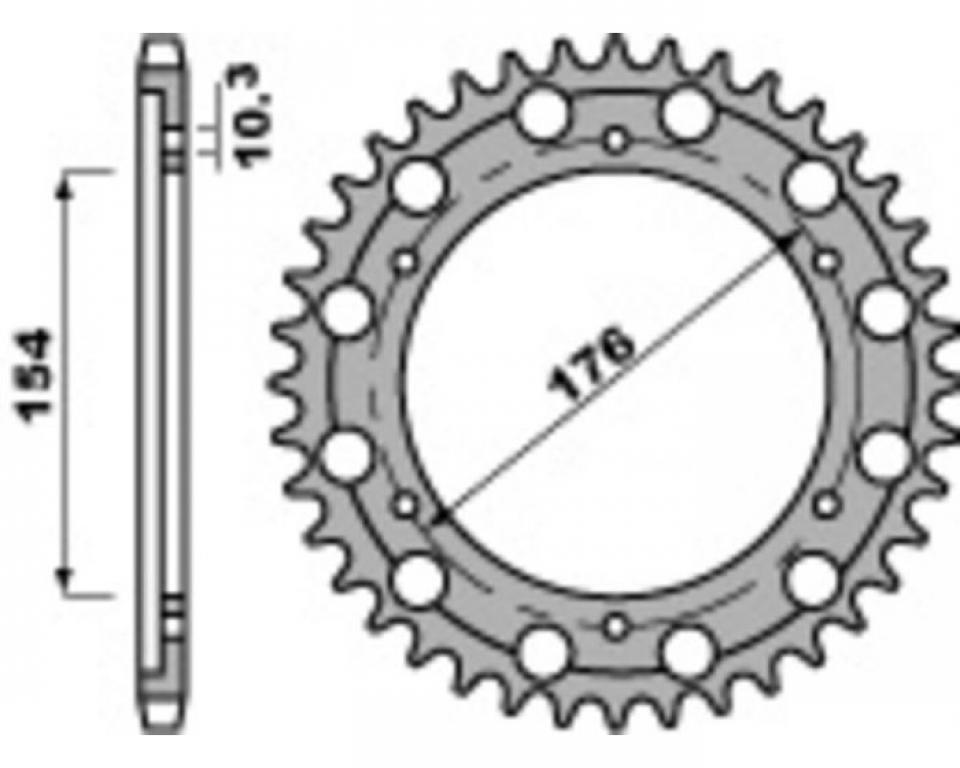 Couronne transmission PBR pour moto Honda 800 VFR X Crossrunner 43dts Neuf