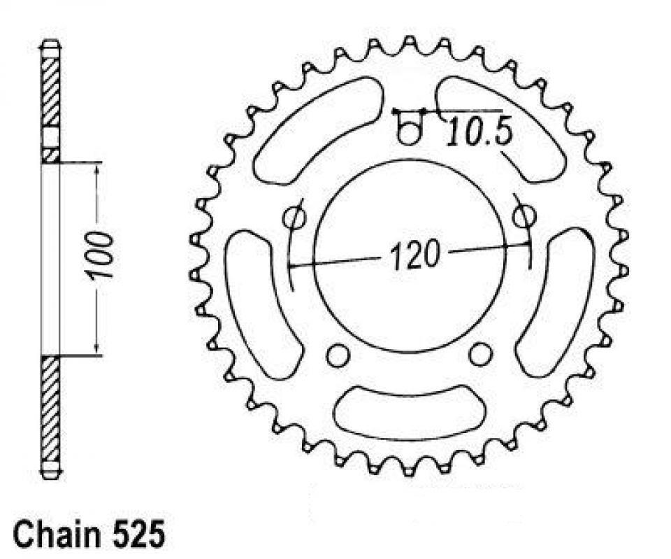 Couronne de transmission PBR pour moto Aprilia 1000 RSV 4363 41 C45 41dts Neuf