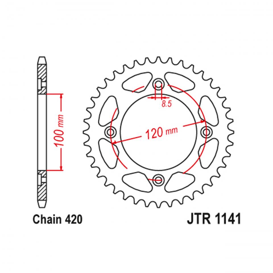 Couronne de transmission JT Sprockets pour Auto Neuf