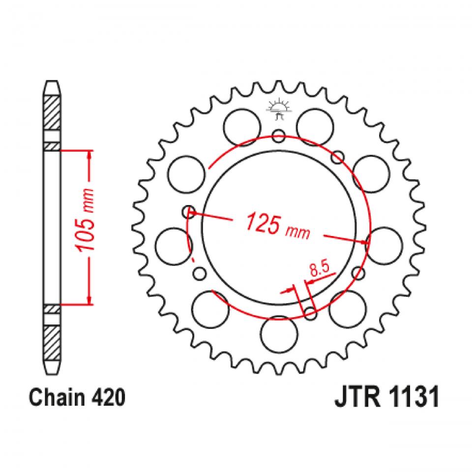 Couronne de transmission JT Sprockets pour Auto Neuf