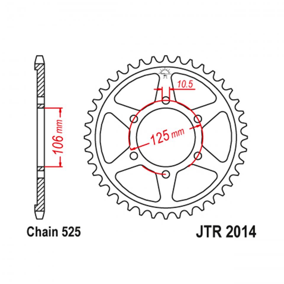 Couronne de transmission JT Sprockets pour Auto Neuf
