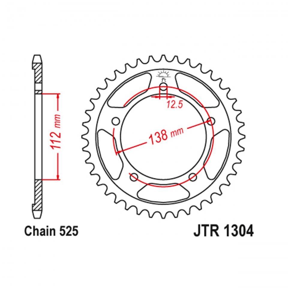 Couronne de transmission JT Sprockets pour Auto Neuf