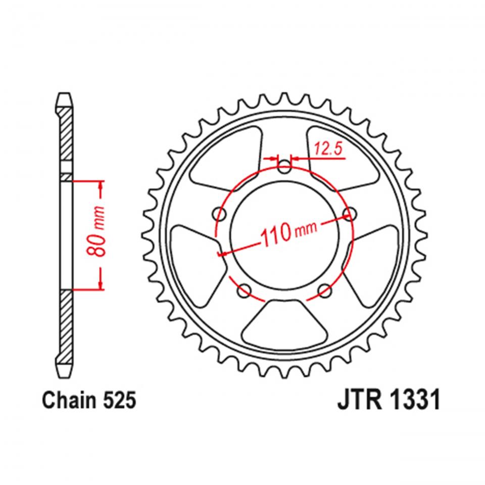 Couronne de transmission JT Sprockets pour Auto Neuf