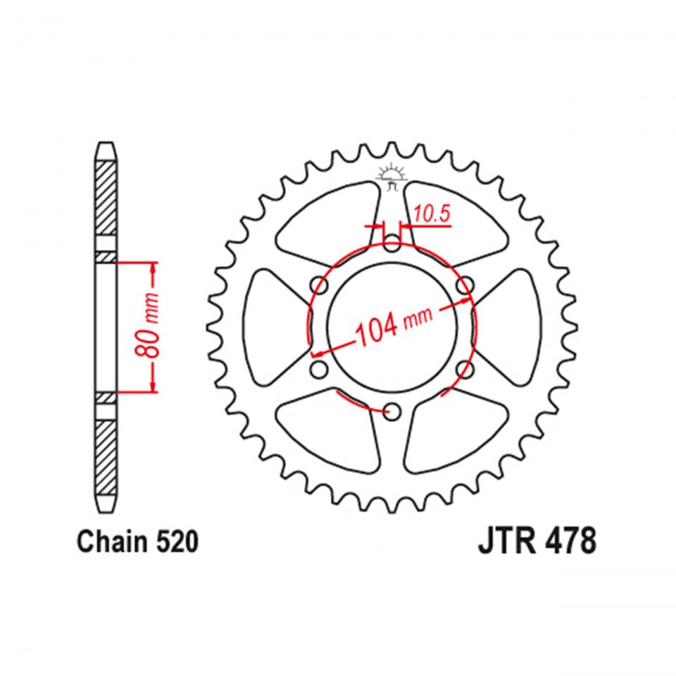 Couronne de transmission JT Sprockets pour Auto Neuf