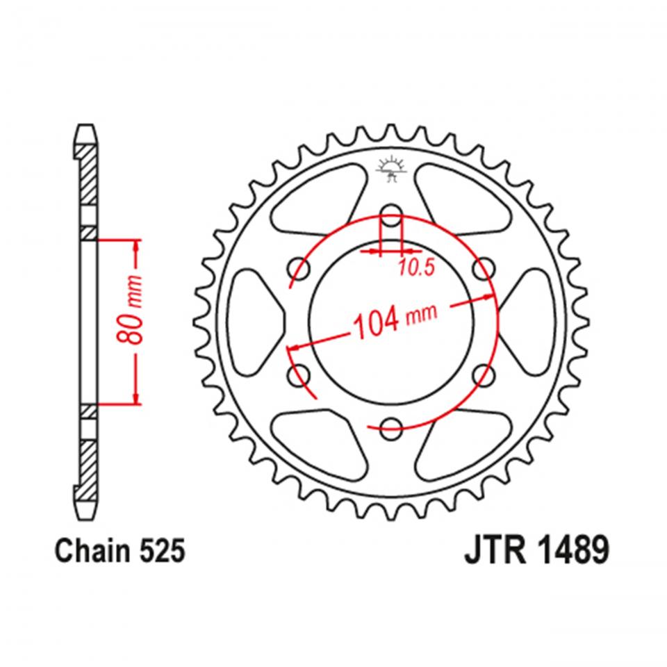 Couronne de transmission JT Sprockets pour Auto Neuf