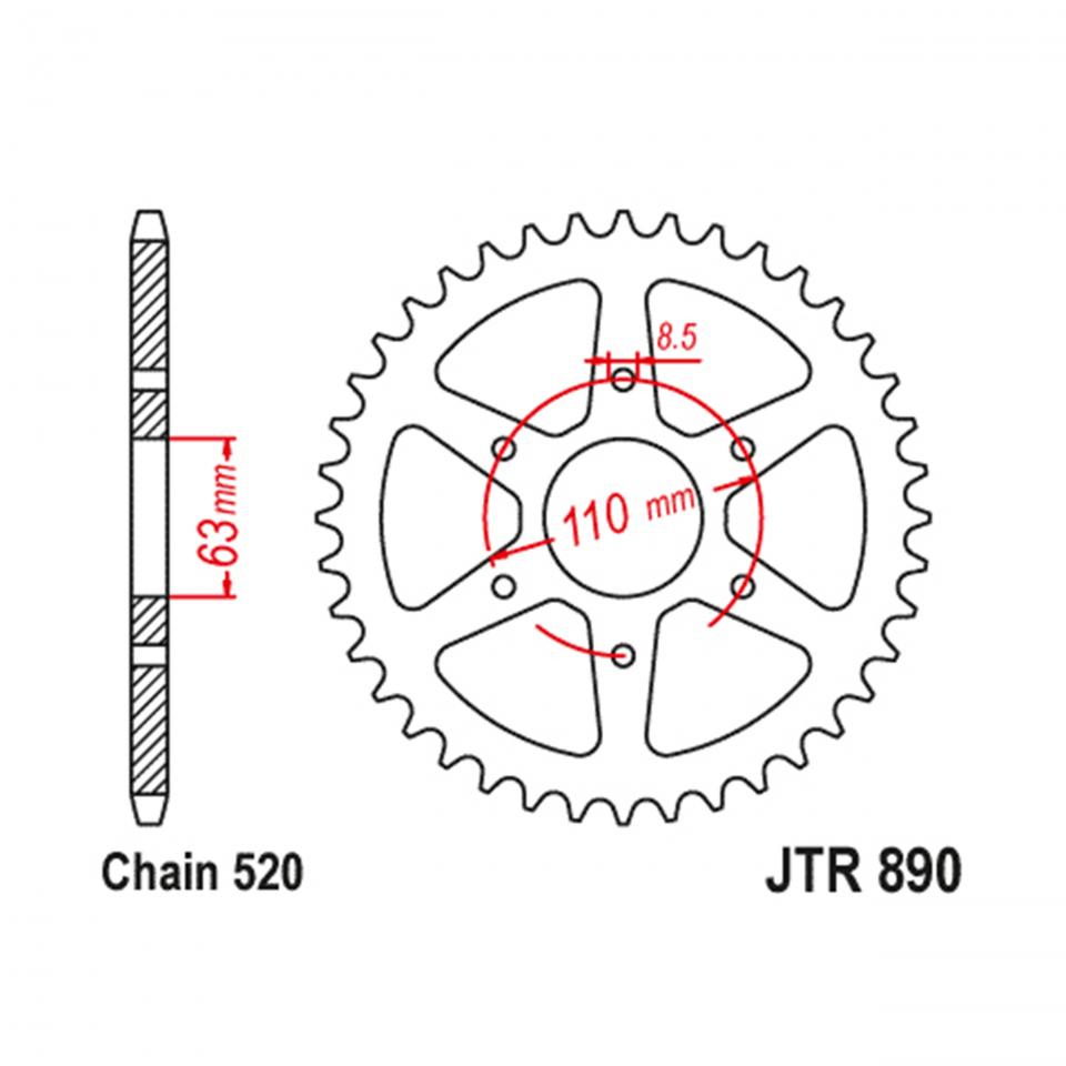 Couronne de transmission JT Sprockets pour Auto Neuf