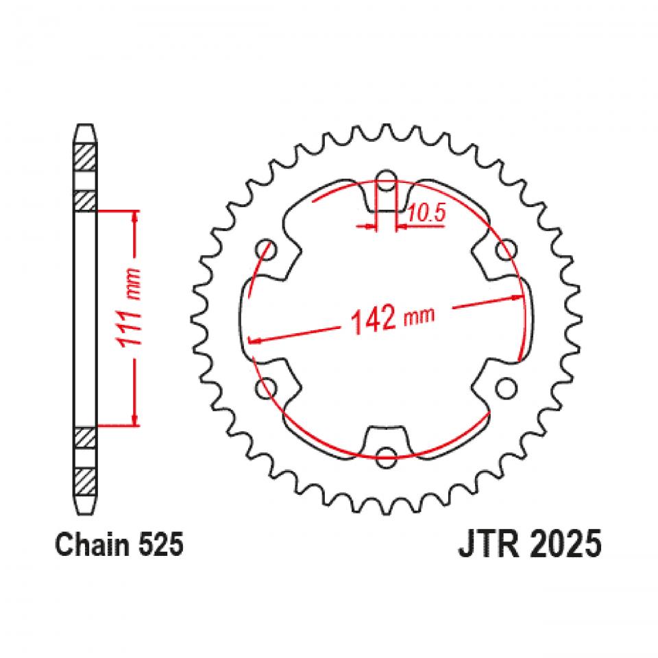 Couronne de transmission JT Sprockets pour Auto Neuf