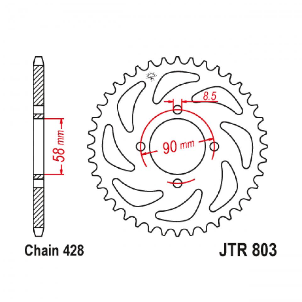 Couronne de transmission JT Sprockets pour Auto Neuf