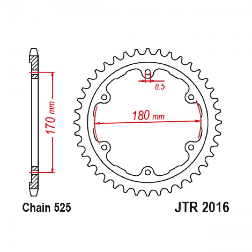 Couronne de transmission JT Sprockets pour Auto Neuf