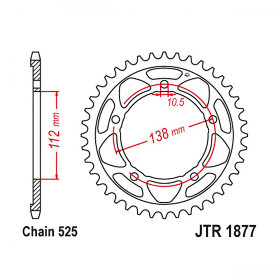 Couronne de transmission JT Sprockets pour Auto Neuf