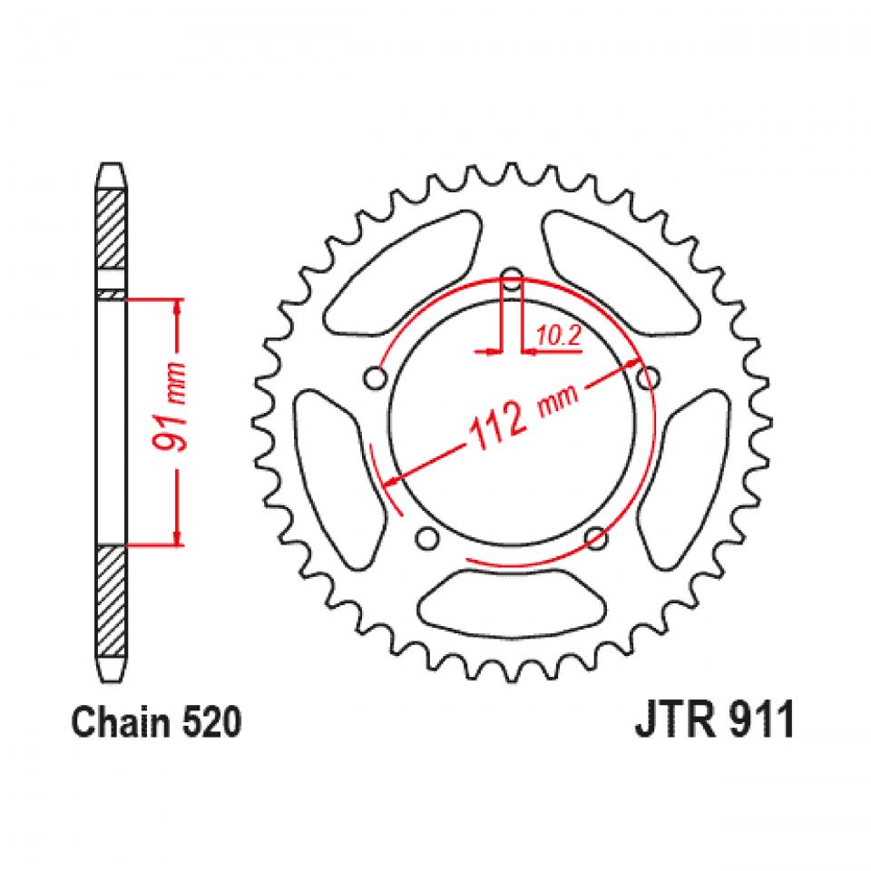 Couronne de transmission JT Sprockets pour Auto Neuf