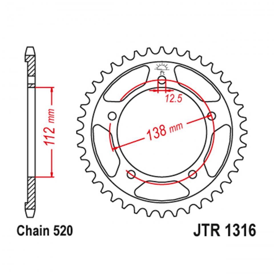 Couronne de transmission JT Sprockets pour Auto Neuf