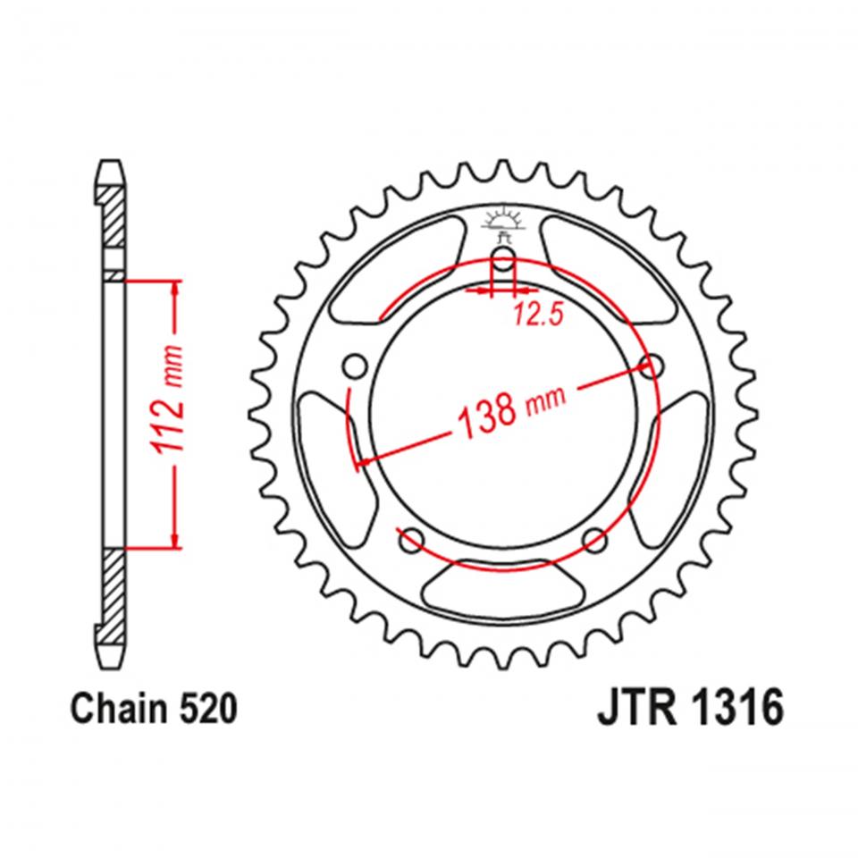 Couronne de transmission JT Sprockets pour Auto Neuf