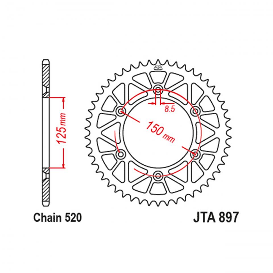 Couronne de transmission JT Sprockets pour Auto Neuf