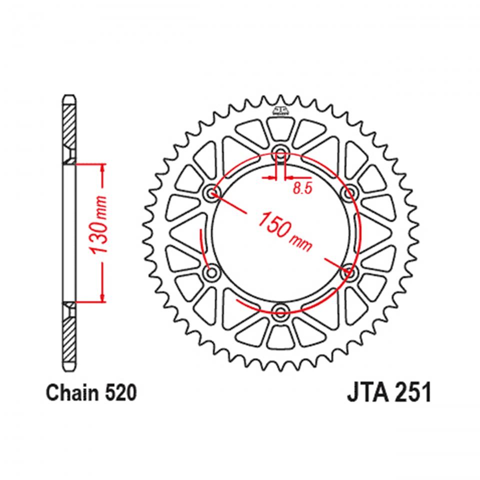 Couronne de transmission JT Sprockets pour Auto Neuf