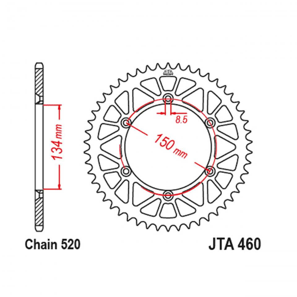 Couronne de transmission JT Sprockets pour Auto Neuf
