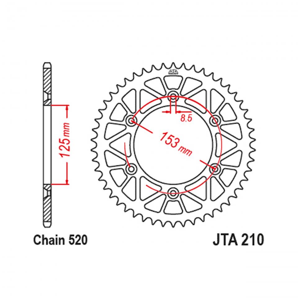 Couronne de transmission JT Sprockets pour Auto Neuf