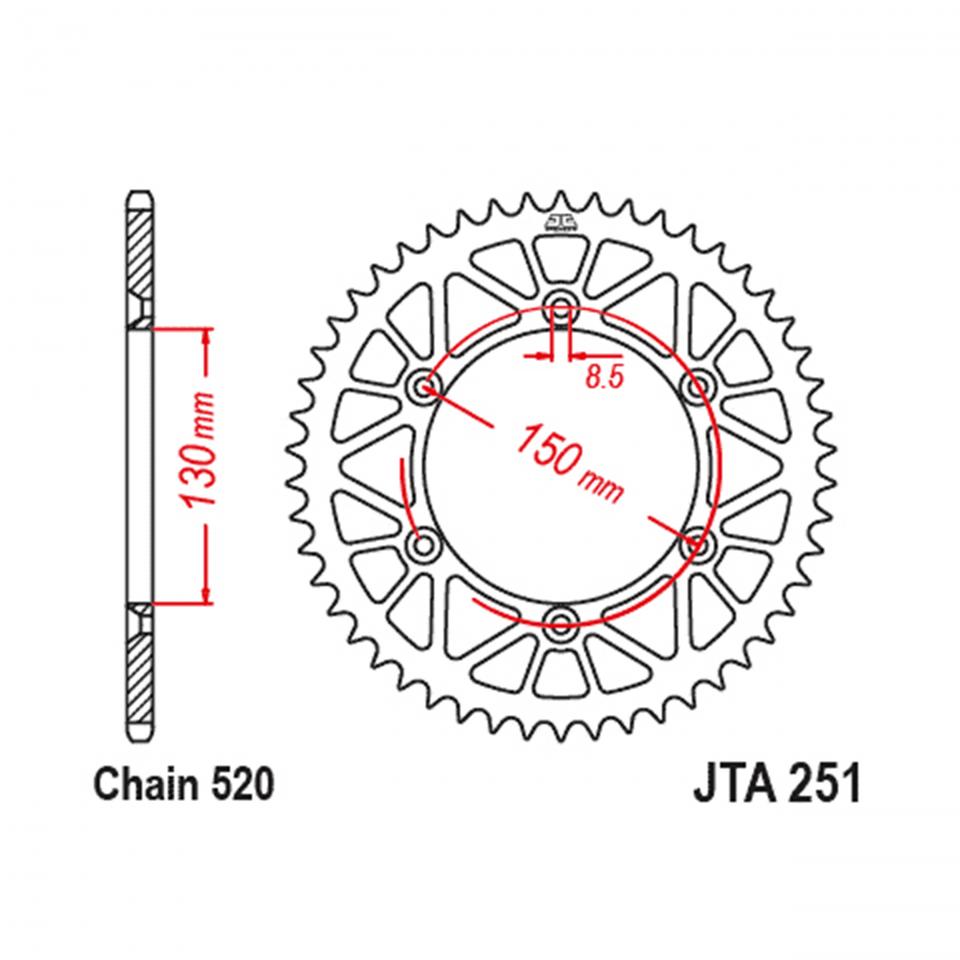 Couronne de transmission JT Sprockets pour Auto Neuf