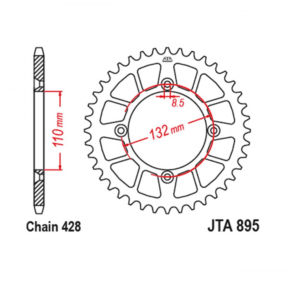 Couronne de transmission JT Sprockets pour Auto Neuf