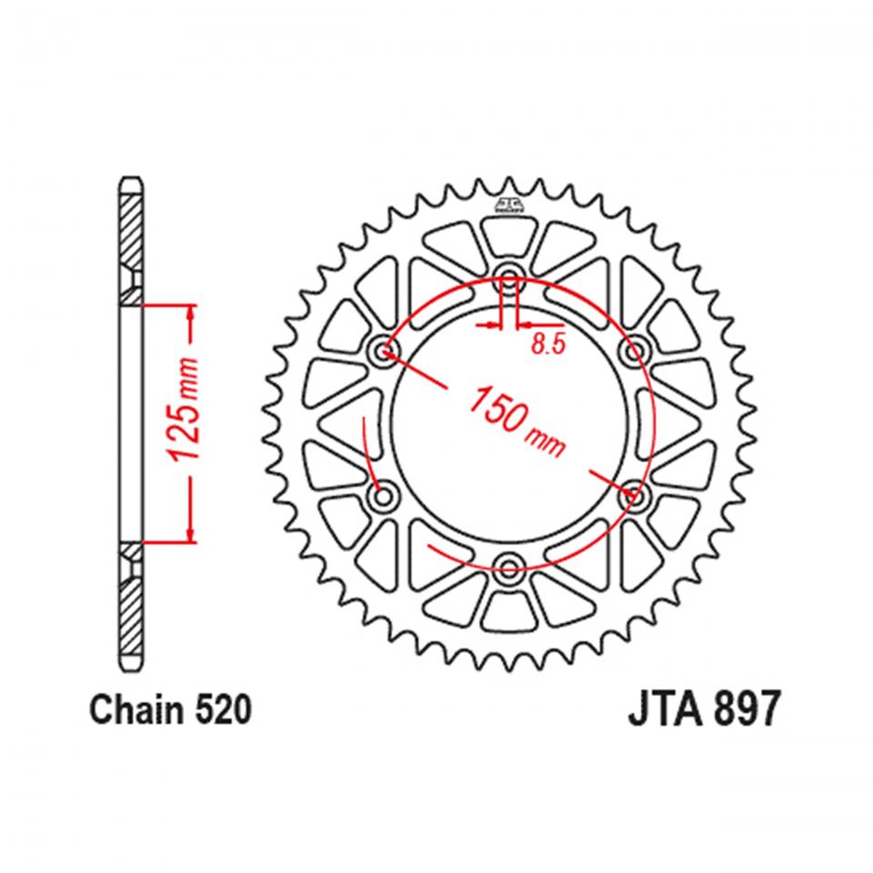 Couronne de transmission JT Sprockets pour Auto Neuf