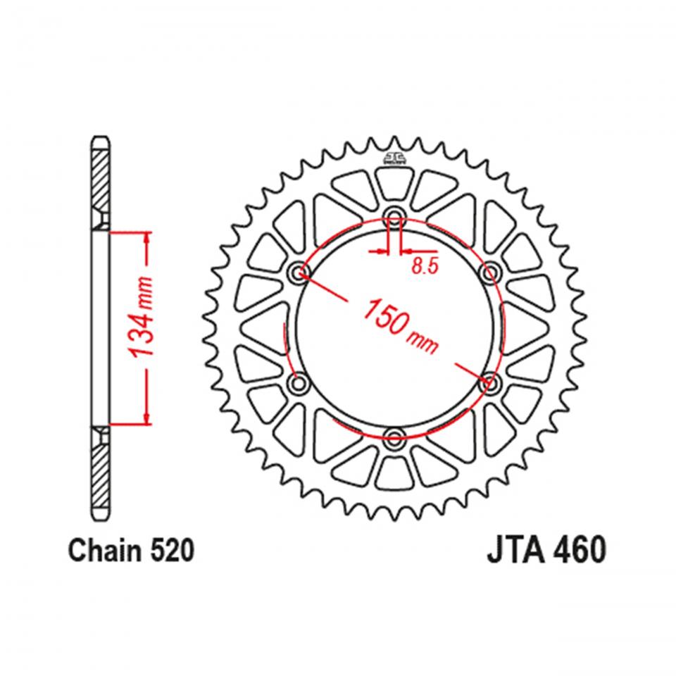 Couronne de transmission JT Sprockets pour Auto Neuf