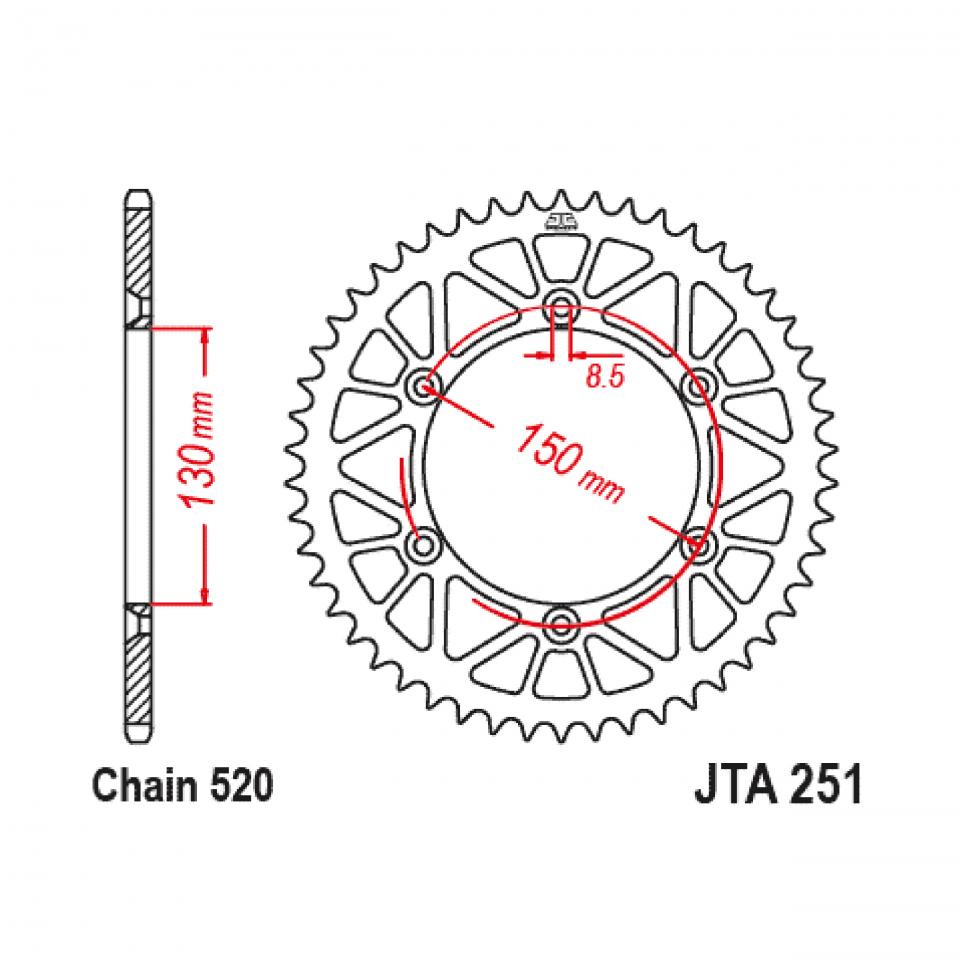 Couronne de transmission JT Sprockets pour Auto Neuf