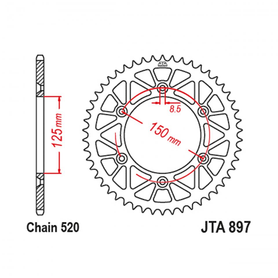 Couronne de transmission JT Sprockets pour Auto Neuf