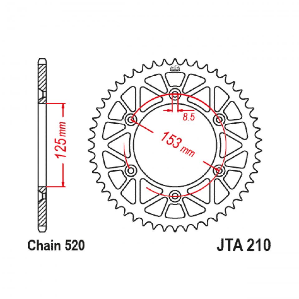 Couronne de transmission JT Sprockets pour Auto Neuf