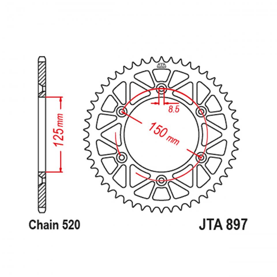 Couronne de transmission JT Sprockets pour Auto Neuf