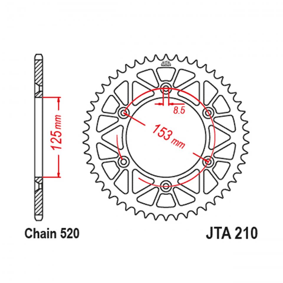 Couronne de transmission JT Sprockets pour Auto Neuf