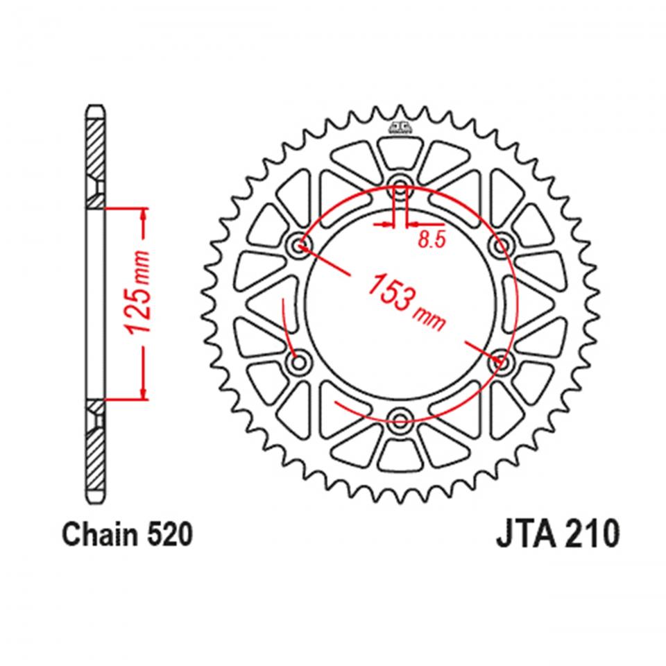 Couronne de transmission JT Sprockets pour Auto Neuf