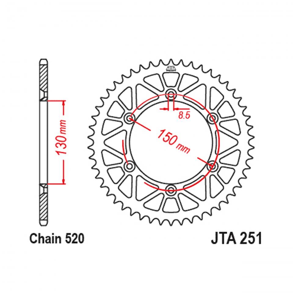 Couronne de transmission JT Sprockets pour Auto Neuf
