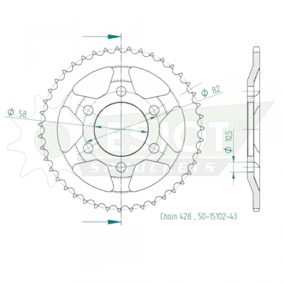 Couronne de transmission pour Chinois motocycle
