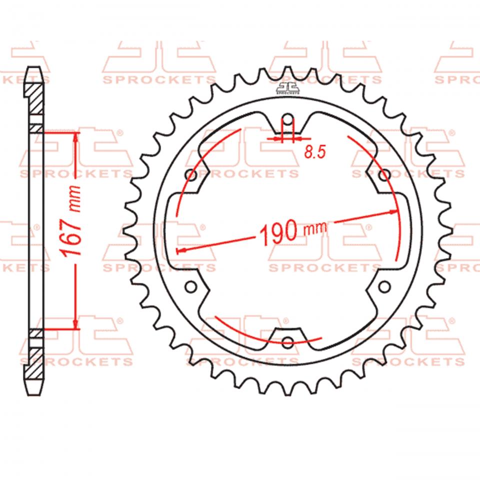 Couronne de transmission JT Sprockets pour Auto Neuf
