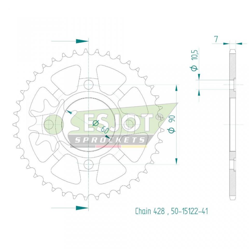Couronne de transmission pour Keeway Superlight