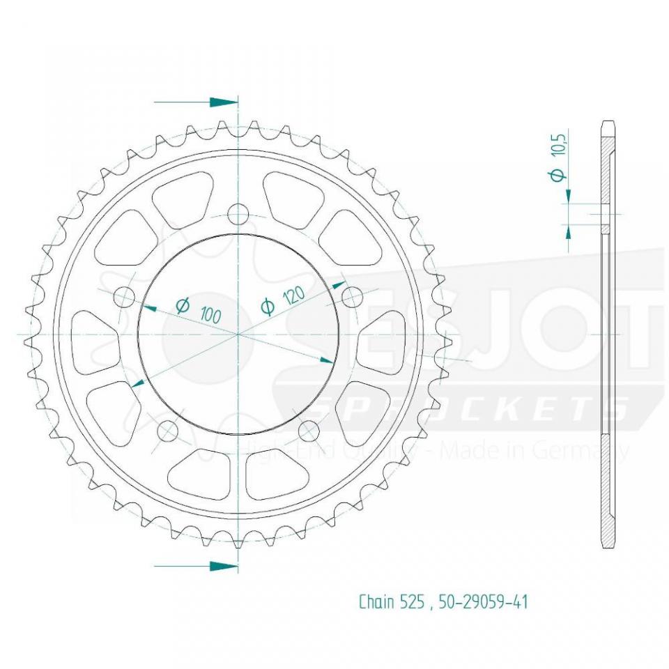 Couronne de transmission pour Aprilia RSV4 Factory