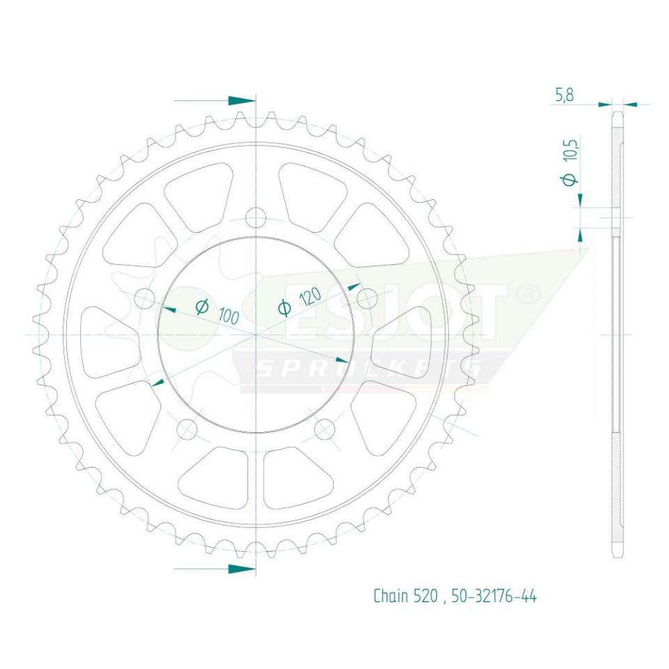 Couronne de transmission pour Aprilia TUONO 457