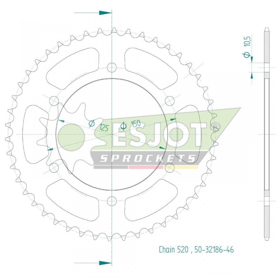 Couronne de transmission pour Benelli TRK 702