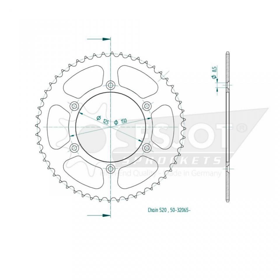 Couronne de transmission pour KTM Duke