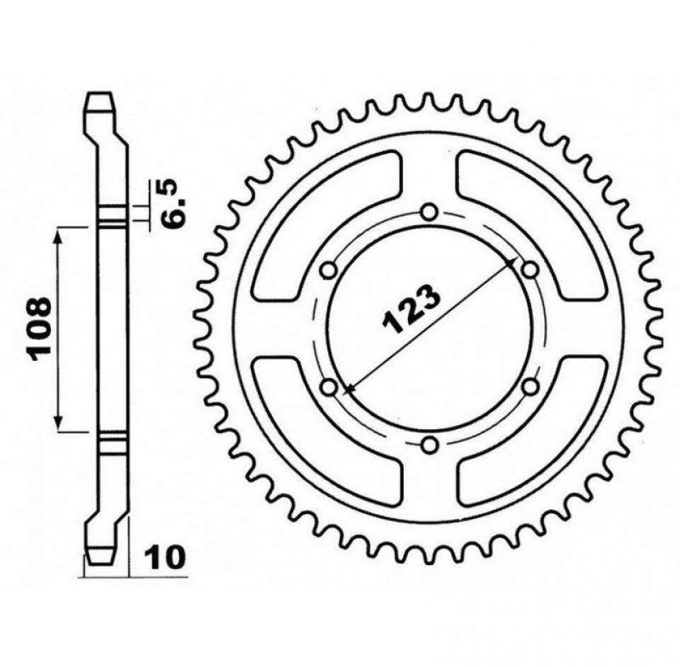 Couronne de transmission Générique pour moto Derbi 50 GPR 1997-2003 Neuf