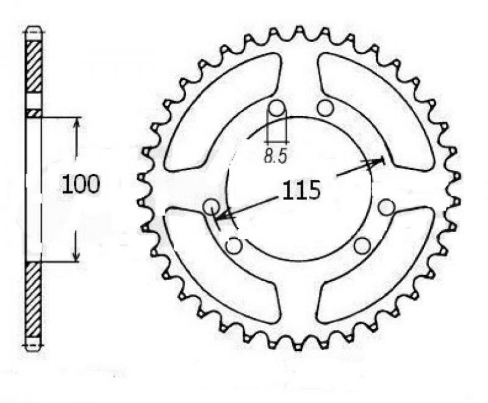 Couronne de transmission Générique pour moto Gilera 50 GSM 1998-2001 Neuf