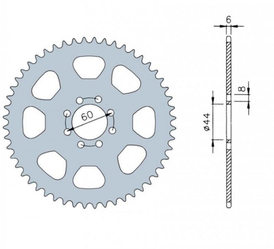 Couronne de transmission France Equipement pour Moto Yamaha 50 DTR 1999 à 2002 Neuf