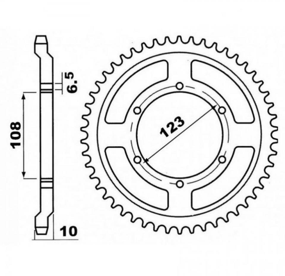 Couronne de transmission Sifam pour Moto Peugeot 50 Xps Street 2004 à 2006 Neuf