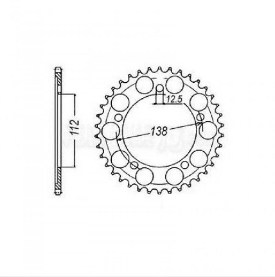 Couronne de transmission Sunstar pour moto Honda 900 CBR900RR 1998 4483 Neuf