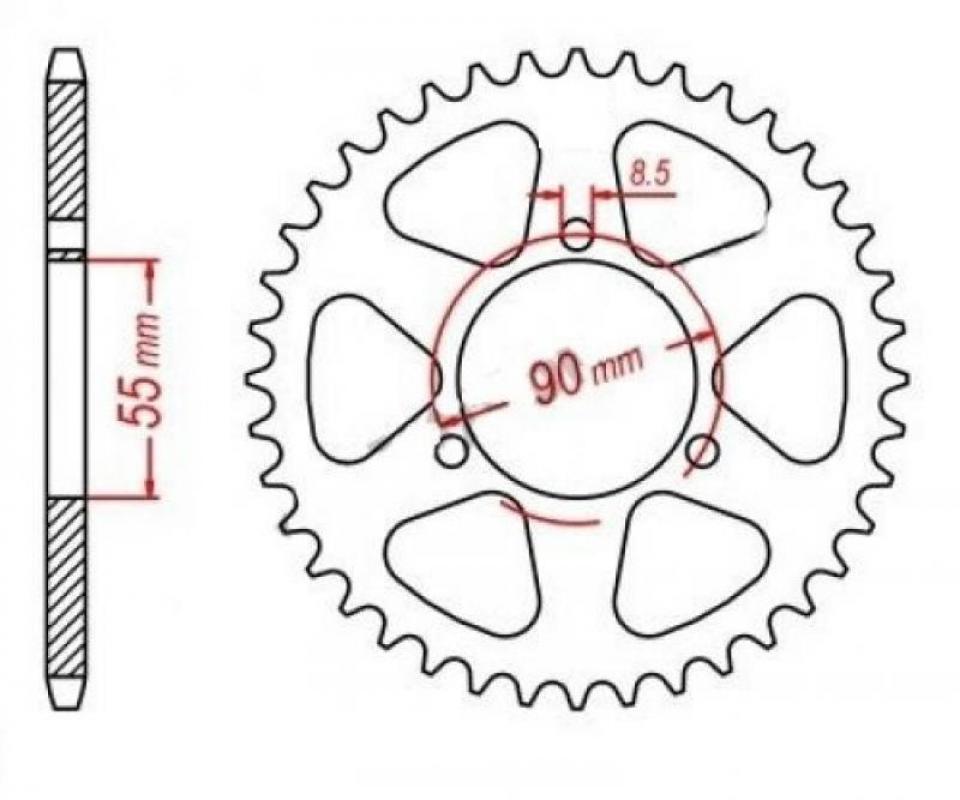 Couronne de transmission Sifam pour Moto Rieju 50 Naked 2004 à 2005 47 dents Neuf